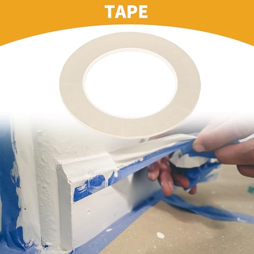 Image of 1 Pc Painters Tape Masking Master Tape Easy Removal White 5000x0.3x0.01cm / 54.68 Yards x 0.12 Inches x 140um