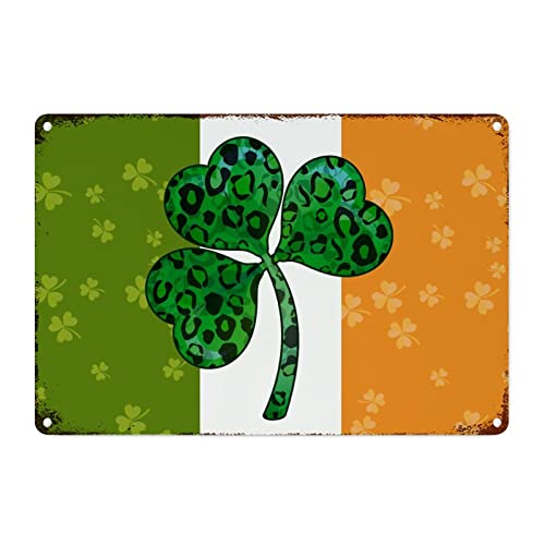 Plaque en métal trèfles d'Irlande pour masquer un mur vide sans percer