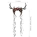 MOSTORY Dark Flower Antler Headband - Floral Black Reindeer Headpiece for Renaissance Accessories Women, Woodland Deer Hairband with Vine for Mother Nature Costume Cosplay Fairy Aesthetic