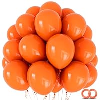 100pcs Orange Balloon 10 Inch Matte Orange Latex Balloons for Halloween Birthday Party Wedding Events Decorations
