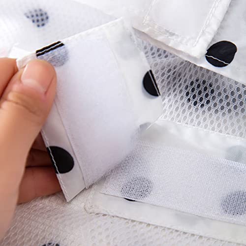 Elegantstunning Pet Dog Transparent Raincoat With Hood Polka Dot Bear Poncho Rainproof Jacket For Small Medium Dogs White Xl (Weight 5.5-7.5Kg) #TOP1
