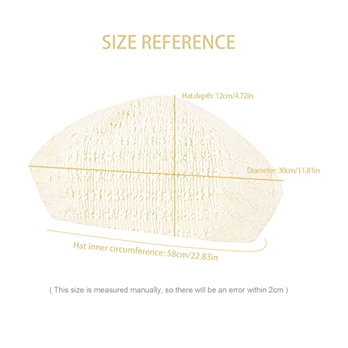 Gllutt Summer Thin Beret Hat For Women French Style Simply Skin Texture Solid Color (Beige) #TOP4