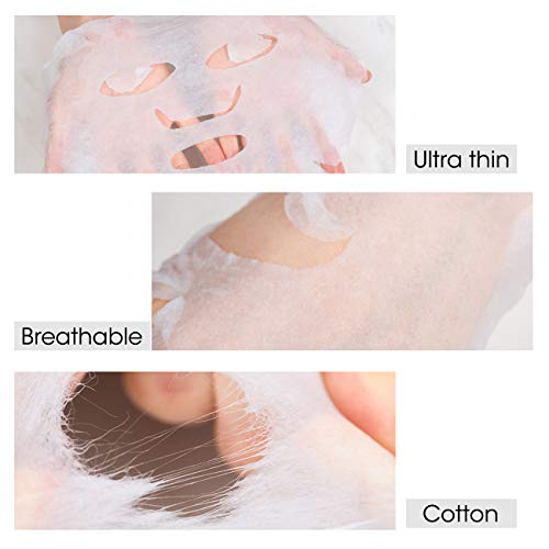 100 Pieces Compressed Facial Mask Disposable Cotton Face Mask Sheet Grain Skin Care Dry Sheet Mask Paper DIY Natural Face Mask Sheet With Mask Stick, Mask Brushes Free