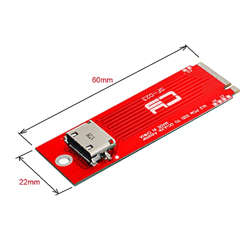 NFHK PCI-E 3.0 M.2 M-key to Oculink SFF-8612 SFF-8611 Host Adapter for PCIe Nvme SSD 2260 Adapter, Black SFF-8639 to SF-8611 - Image 3
