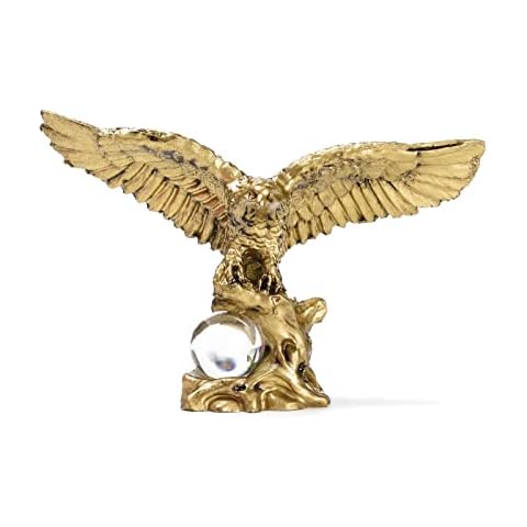 BRABUD Feng Shui Resin Flying Eagle with Glass Ball Statue Home Office Shop Decoration Collection Gift TQGJBS89 Cover