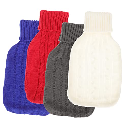 Manchons pour bouillotte eau chaude KOMBIUDA, lot de 4 protections tricotées mains et pieds
