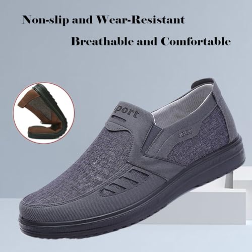 Men's Walking Shoes, Comfortable Relaxed Fit Lightweight Breathable Sneakers, Slip-On Casual Dress Shoes, Breathable and Lightweight Material3