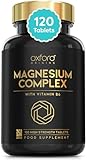 Advanced Magnesium Complex with Vitamin B6 | Made in the UK | Magnesium Supplements for Restless Leg Syndrome Relief, Leg Cramps & Sleep | Mag Citrate, Oxide & VIT B6 | 120 Capsules