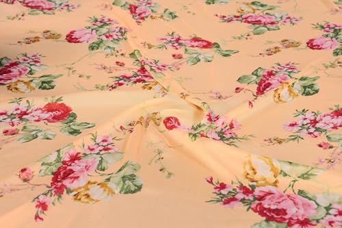 Image of MIRCHI FASHION Saree for Woman Chiffon Floral Printed | Breathable Lightweight Summer Sari for Office and Home Use with Blouse Piece (Available in 20 Colors)
