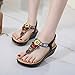 Meeshine Womens Wedge Sandals Thong Platform Beaded Slingback Bohemia Summer Sandal