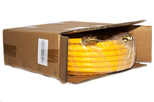 gasFlex 33.75ft Flexible Aluminum Gas Pipe Kit - 3/4in Natural/Propane Gas Line for Stove, Dryer, Heater with 2 Male Adapters