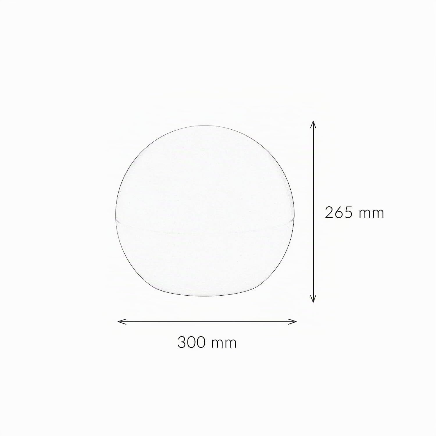 Licht-Erlebnisse Tischlampe rund Ø 30 cm H: 26,5 cm Weiß inkl. E27 LED 2700 K warmweiß Kabel Schalter Kugelleuchte innen Tischleuchte