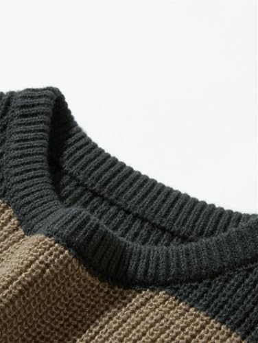 Men's Loose Bottoming Sweater - Casual Versatile Striped Round Neck Pullover4