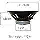 1 WOOFER MASTER AUDIO PA12/8 Lautsprecher 30,00 cm 300 mm 12 mit 440 watt rms und 880 watt max mit impedanz 8 ohm empfindlichkeit 95 db, 1 stück