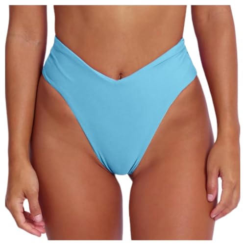 Bas de bikini à coupe haute gainante maillot de bain confortable en V