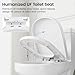 Compact One Piece Toilet for Bathroom, Space-Saving Powerful Dual Flush Round Small Toilets, Average 1.28 GPF, Skirted Design with Upgraded UF Quiet & Soft Close Seat (12