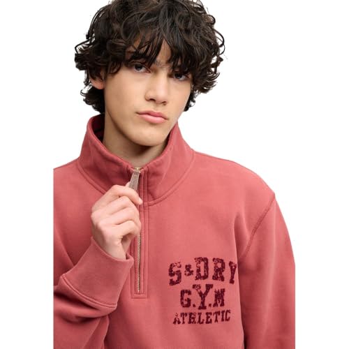 Sweatshirt demi zip ton sur ton Superdry - vue 4