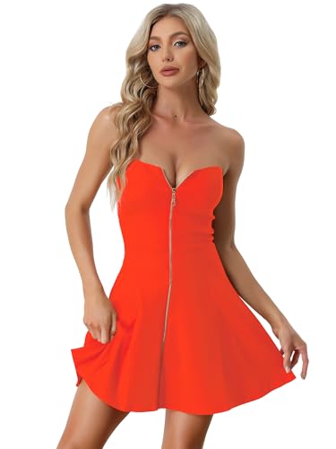 Image of Allegra K Women's Sexy Strapless Party Dress Sweetheart Neck Sleeveless Mini Tube Top Dresses
