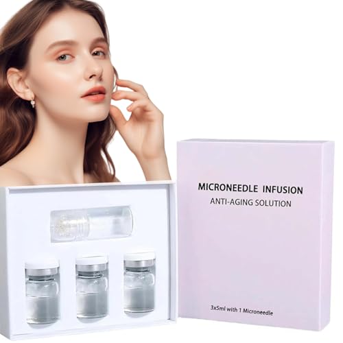 Micro Infusion System Set, Microneedling Serum Micro Needling Set, Hydrating & Plumping Glow Skincare für Gesicht, Anti-Aging & Glatte Falten-Gesichtsserum für Alle Hauttypen