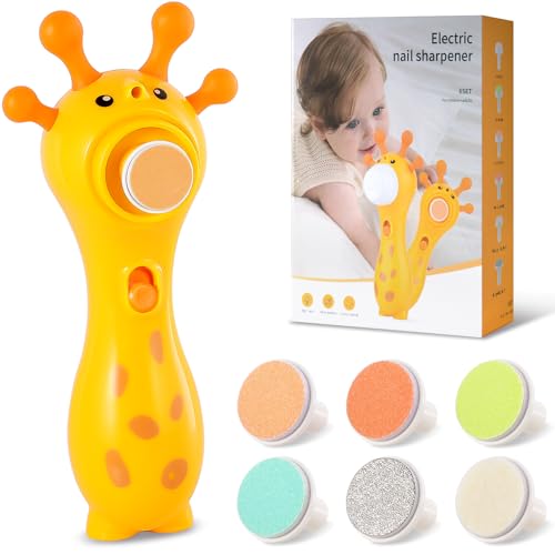 Flintronic Baby Nagelfeile Elektrisch, Baby Nagelscheren Nagelpflegeset, Elektrische Nagelfeile, Baby Nail Trimmer, Elektrische Baby Nageltrimmer Maniküre Pediküre Set