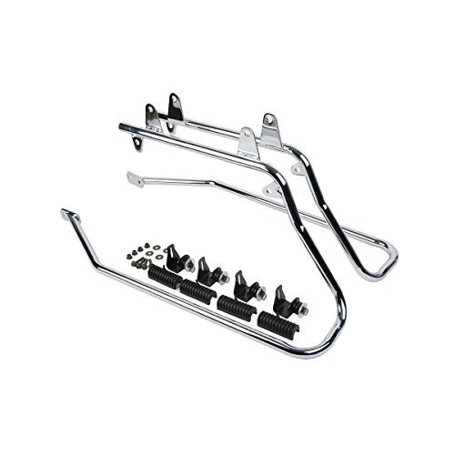 Xfmt Chrome Motorcycle Heavy Duty Saddlebag Conversion Mount Brackets Compatible With Harley Heritage Softail 1984-2007 2008-2013 #TOP25