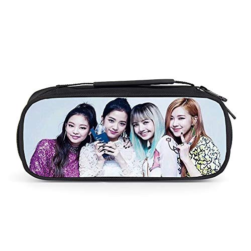 Preisvergleich Produktbild Unisex Blackpink Niedlichen Stil Federmäppchen Kosmetik Make-up Werkzeug Aufbewahrungstasche Geldbörse Kosmetik Make-up Tasche (Color : Black04, Size : 21 X 10 X 7cm)