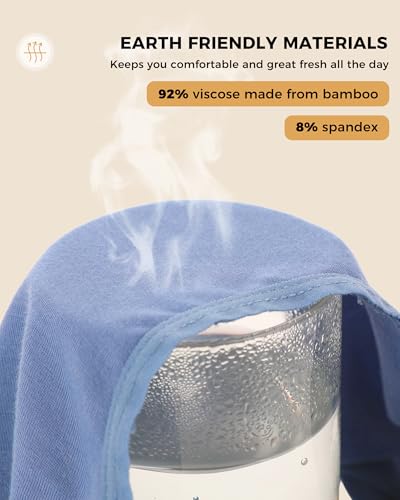 BAMBOO COOL Womens Underwear, Soft Mid Waist Brief Moisture Wicking Panties for Women, 5-Pack2