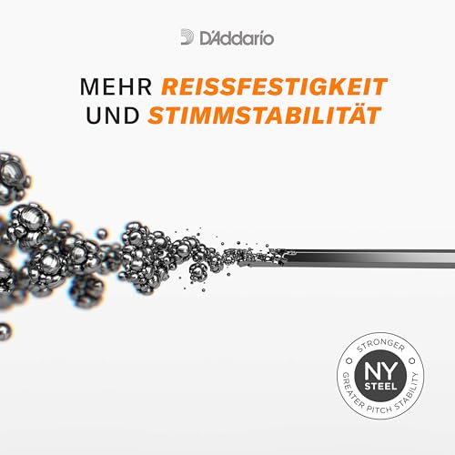 D’Addario NYXL1052 Nickel Wound E-Gitarrensaiten, Light Top/Heavy Bottom, 10-52