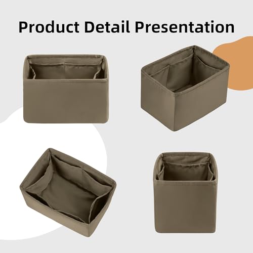 Image of DGAZ Silk Purse Organizer Insert Fits Chanel Duma Bags,Silky Smooth Bag Organizer,Luxury Handbag & Tote Shaper(Etoupe grey,22A /22C /23C Large)