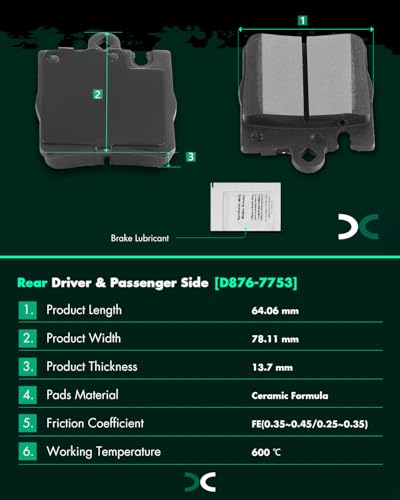 Image of SCITOO D853 D876 Semi-Metal Brake Pads Kits Front & Rear Fit For Mercedes-Benz CLK320 00-03,For Mercedes-Benz CLK430 2001-2003,For Mercedes-Benz E320 1996-2002,For Mercedes-Benz E430 1998-2002