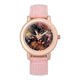 Fireworks, orologio da polso da donna, elegante, analogico, al quarzo, cinturino in pelle, Stile:, regular, Cinturino