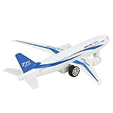 Changor Flugzeug-Miniaturmodell, robust, langlebig, Musikbeleuchtung, elektronisches Flugzeugmodell für Zuhause, Büro, Regal(Weiß)