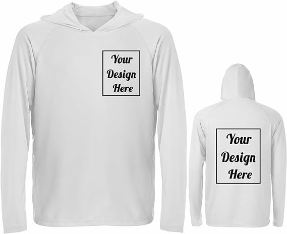 Custom Sun Protection Hoodie UV Shirts For Men Women, Personalized Your Own Design DIY Printed For Fishing Hiking Outdoor