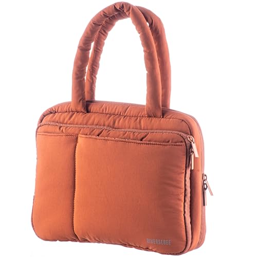 DiverseBee Large Bible Cover with Handles, Carrying Case for Women, Tote Bag, Book Cover, Bible Accessories, Christian Gift (Terracotta)