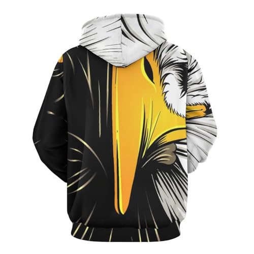 Sweat à Capuche Oiseau Pull Unisexe Manche Longue 3XL - 3