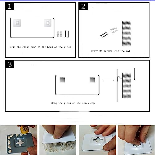 Image of Metal Picture Hanger Mirror Picture Frames Hanger Interlocking Wall Mounted Photo Frame Hook Connector for Furniture Frame Photo Painting Hanging Large Picture Display Art Gallery (60x60mm)