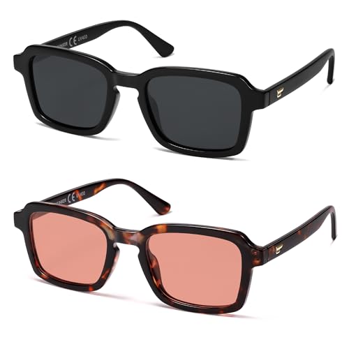 Image of VANLINKER Polarized Trendy Square Sunglasses for Women Men 2026 Retro Chic Cute Shades VL9849