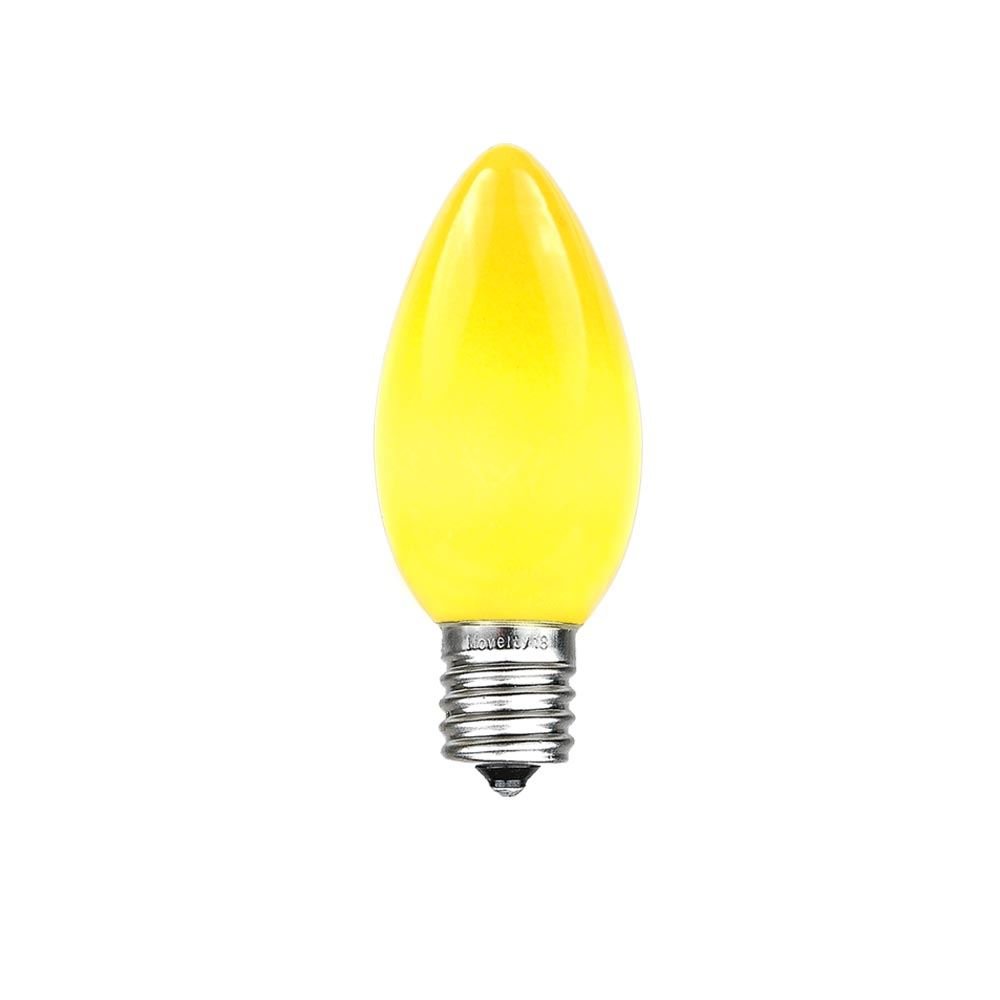 Novelty Lights 500 Case C7 Outdoor Ceramic Christmas Replacement Bulbs, Yellow,
