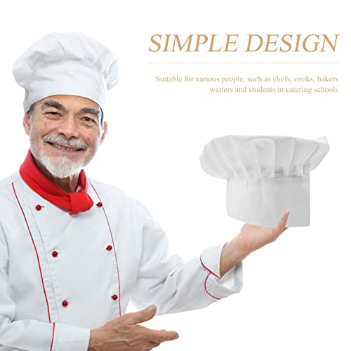 Luxshiny Chapéu de Chef Padeiro de Boné de Chef de para Adultos para Restaurante de Em Casa Boné Uni
