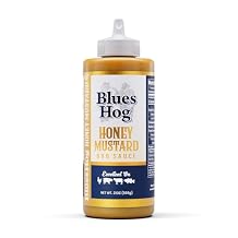 Blues Hog Honey Mustard Sauce, Sweet Honey & Zesty Mustard Gourmet BBQ Sauce, All-Natural, No High Fructose Corn Syrup, Gluten-Free, Made in the USA, 21 oz