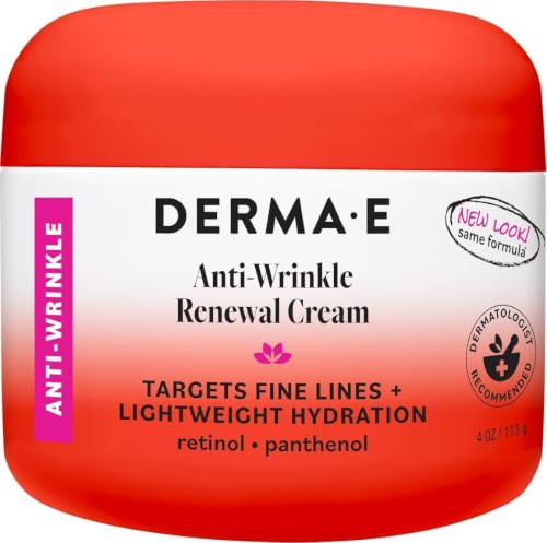 DERMA-E Anti-Wrinkle Renewal Skin Cream, 4 Oz