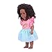 WOUPY Bambola per Ragazza, Bambola Carina, Bambola Nera Africana con Struttura Flessibile, per Bambini Anziani(Q14-158 Gonna Ape Fondazione)
