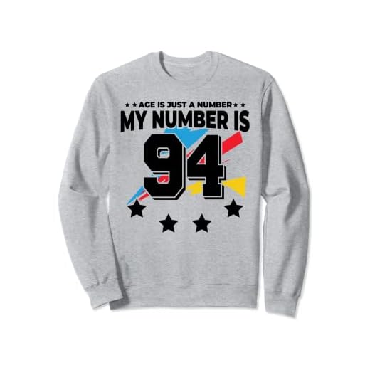 Age Is Just Number - Deportes 94 años de edad divertido cumpleaños 94 Sudadera
