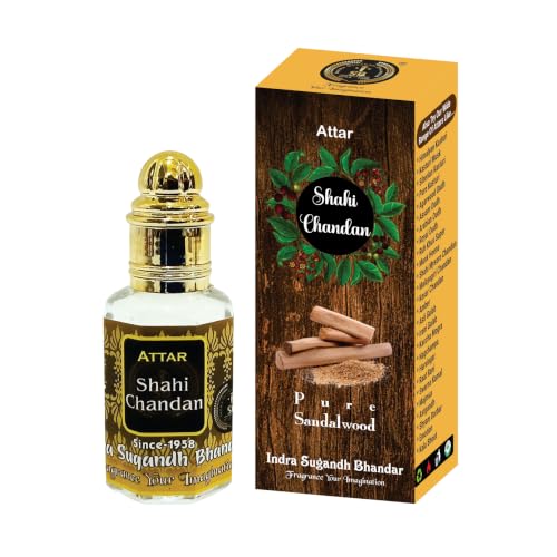 INDRA SUGANDH BHANDAR Real Mysore Sandalwood Long-Lasting Chandan Attar for Men (12 ml)