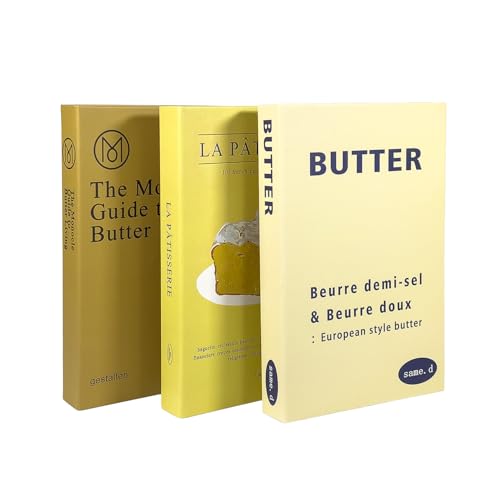 Best Size for Coffee Table: Perfect Dimensions for Stylish Home Decor 2 mosni Decorative Books for Home Decor, Fake Books for Decoration, Aesthetic Bookshelf Decor for Coffee Table, Living Room Office Bedroom 3 Pieces Yellow - Butter, LA Patisserie, The Monocle Guide