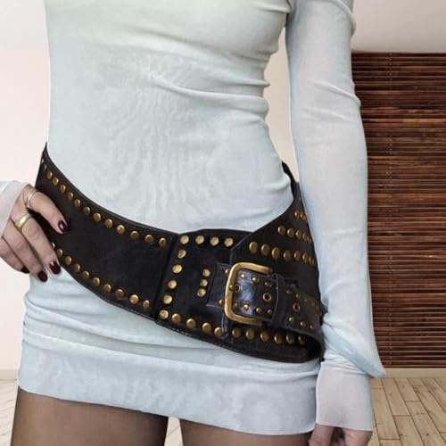 Cinturón ancho para mujer para ajustar vestidos góticos y retro 2