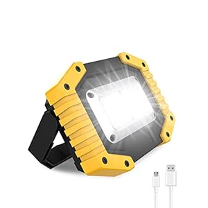 tuare Led Rechargeable Work Light 30W 2000LM USB Work Light Battery Powered with 3 Lighting Modes, IP65 Portable Work Light Floodlight Rechargeable for Garage, Workshop, Camping, Hiking (1 Pack)