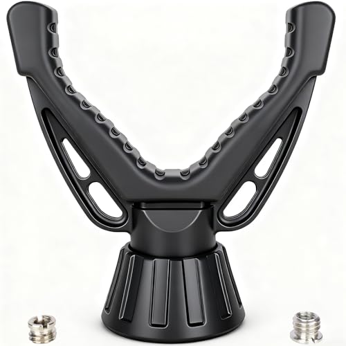 360° Rotating V Yoke Shooting Rest for Rifle Compatible with Shooting Stick Hunting Tripod, Gun Tripod and Monopod for Hunting & Outdoor Activities
