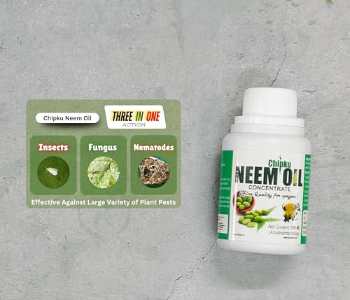 Image of B natural Pure Cold Pressed Water Soluble Neem Oil 100ml Pack of 2 With Free Spray Gun Concentrate For Plants &Garden For Indoor &Outdoor Removes Aphids Fungus For Making 40 Neem Spray Bottles