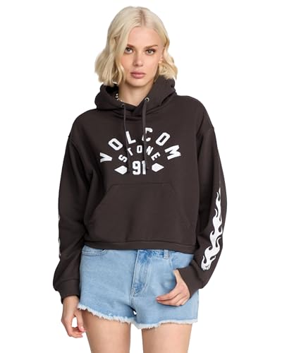 Sweat à capuche Volcom pour femme le hoodie casual noir et confortable en coton